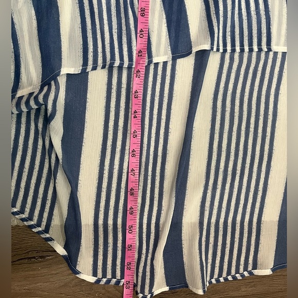 [L]Abercrombie & Fitch Blue Straps Isabelle Sleeveless High Low Lined Dress - Picture 5 of 8